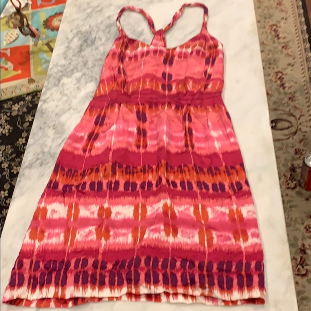 Banana Republic silk summer short maxi dress.